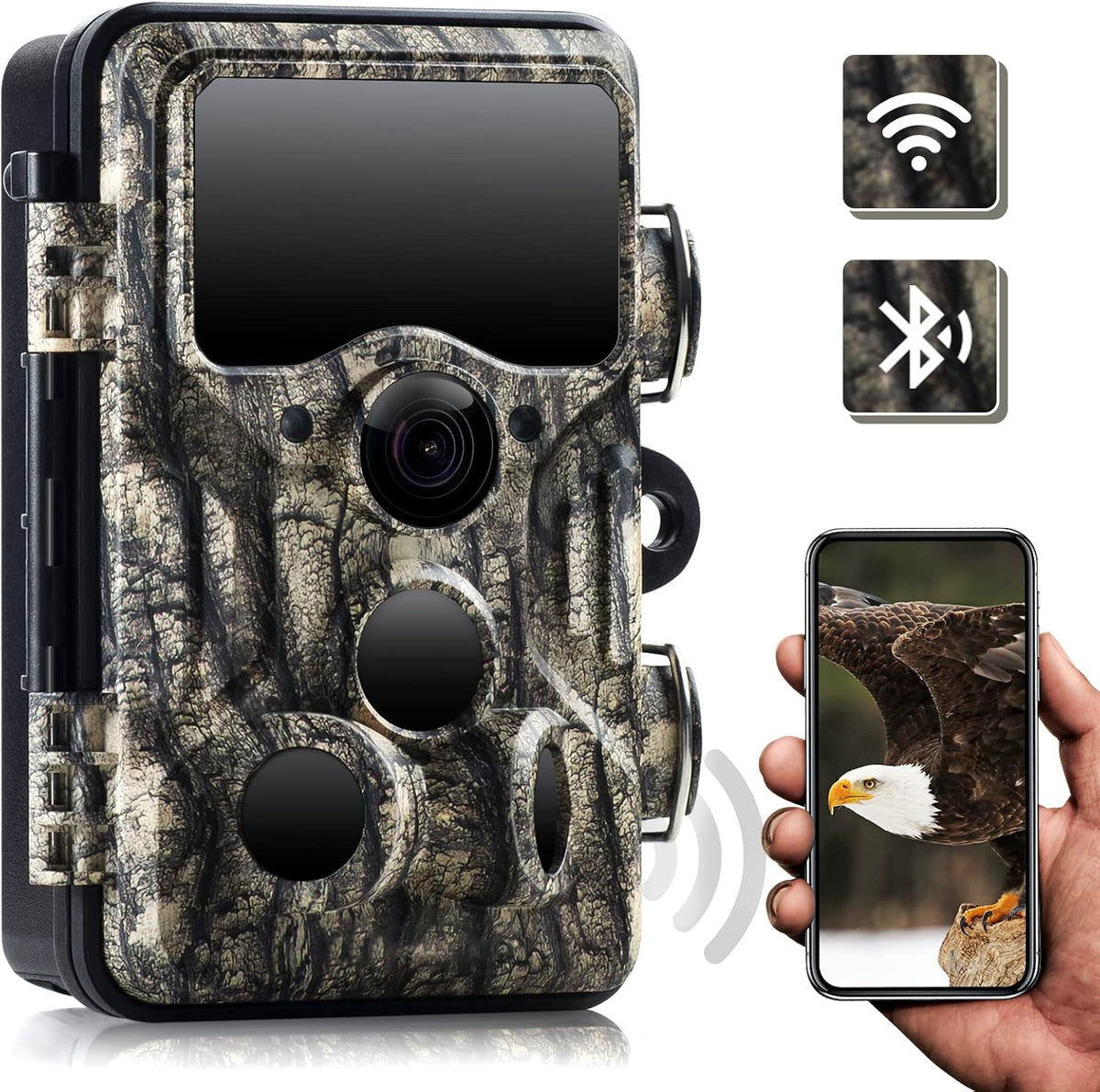 1296P 20MP WiFi Trail Camera with 940nm Night Vision J694443