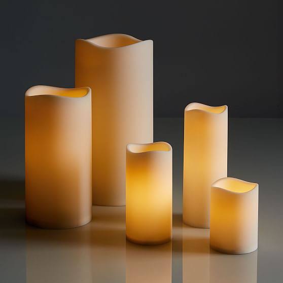 Flickering Flameless Pillar Candle M2275