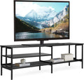 Industrial TV Stand up to 65 inch Metal Frame Rustic Brown R6993