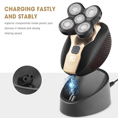 5-in-1 Electric Head Shaver for Bald Men, Waterproof Cordless Razor R481