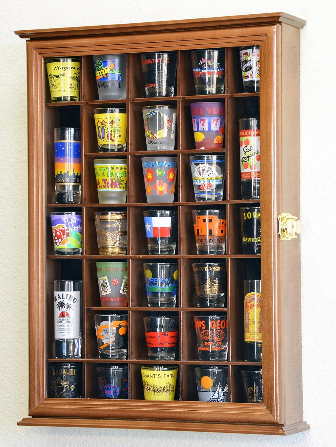 Shot Glass Display Case Wall Rack L58649