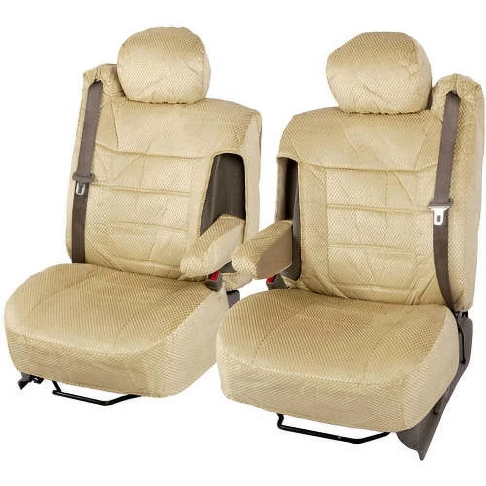 Pickup Truck Seat Covers with Arm Rest and Built In Seat Belt J63911