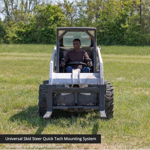45" Skid Steer Pallet Fork Frame Attachment, 36" Fork Blades, 4,000 LB V304