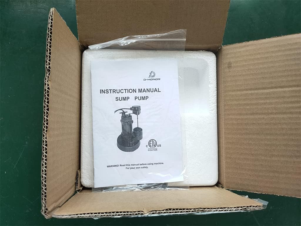 Cast Aluminum Submersible Sump Pump 1/2 HP 3700 GPH I198537