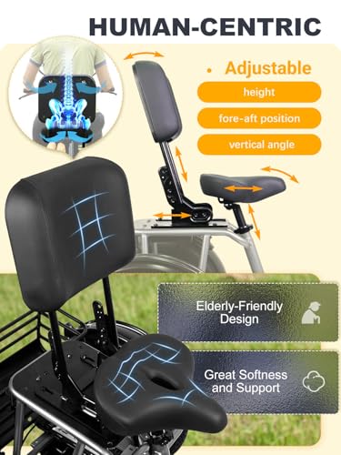 1200W 48V 20AH 18''×4'' Fat Tire Folding Electric Tricycle E81460