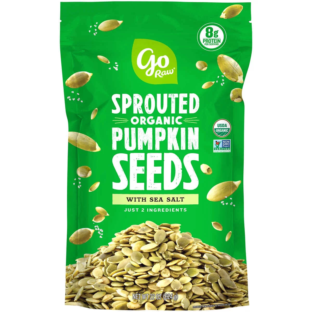 Organic Pumpkin Seeds with Sea Salt, 22 oz H70755