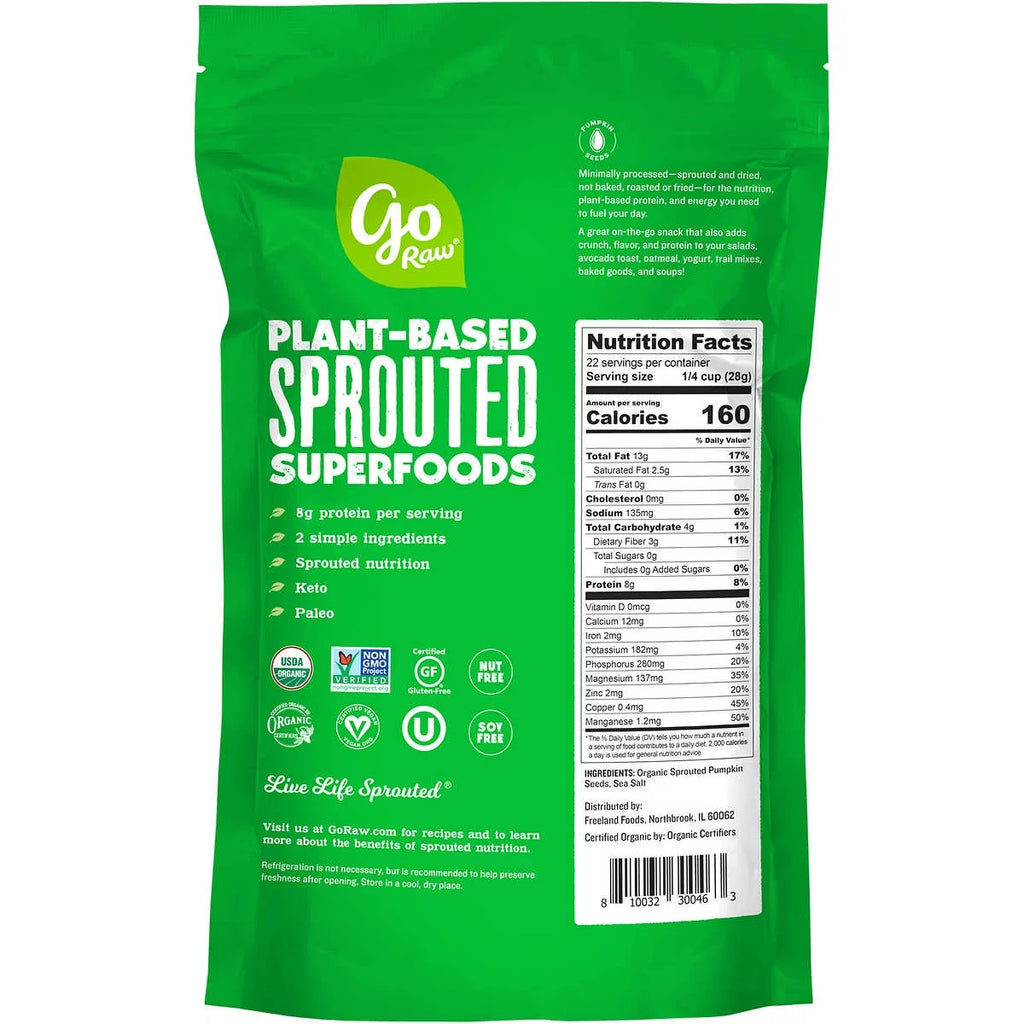 Organic Pumpkin Seeds with Sea Salt, 22 oz H70755