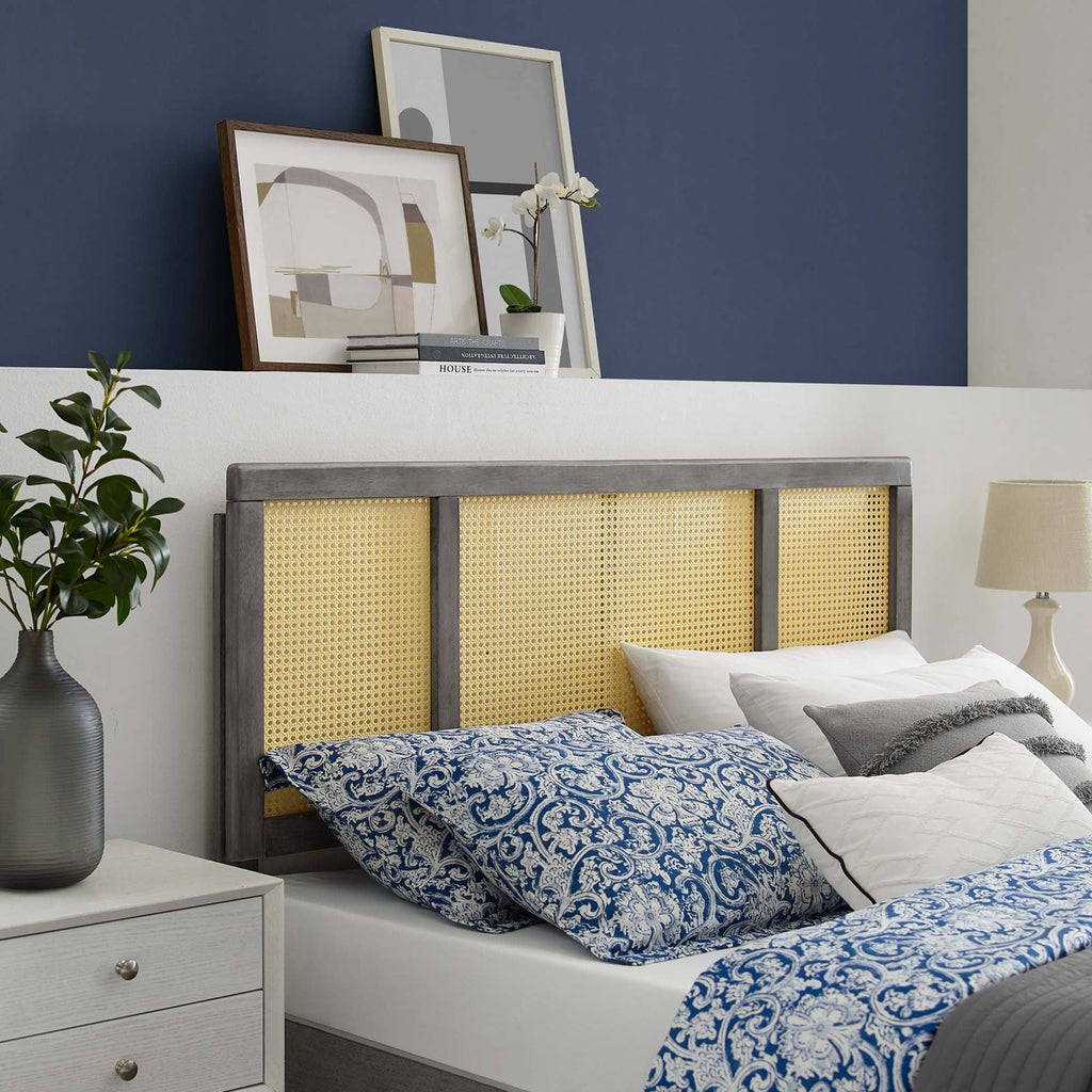 Gray Cane King Headboard R65853