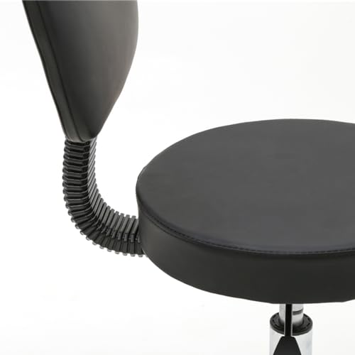 White Round Adjustable Swivel Rolling Stool Chair with Wheels A3607
