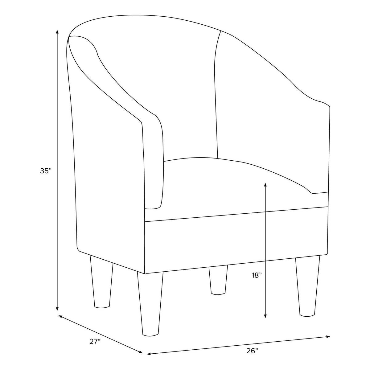 Upholstered Tub Chair Linen Seaglass Z381244