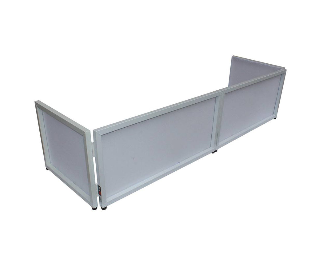 6ft Table Top DJ Facade White Trim Black White Scrim B754542