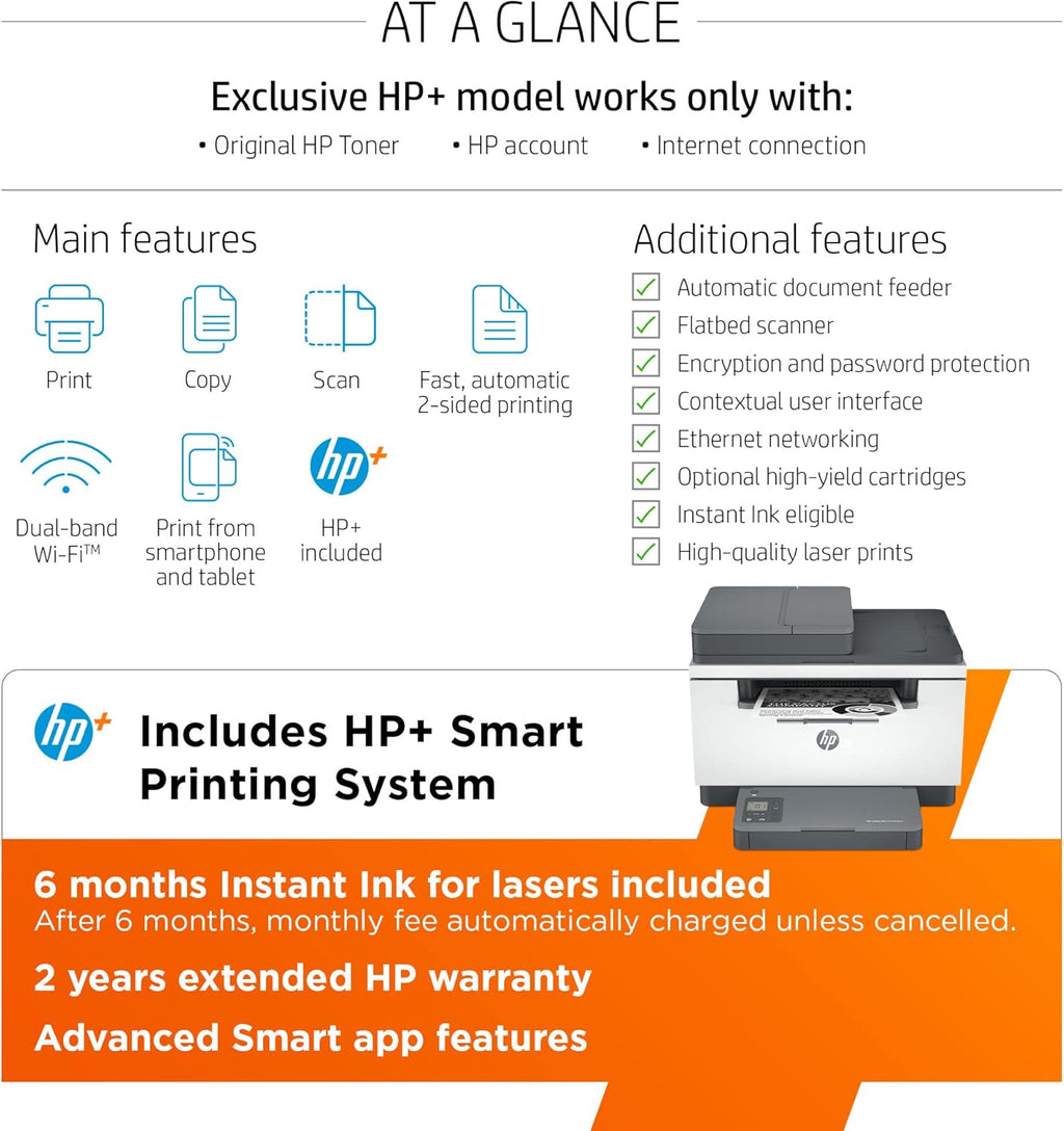 Wireless Black and White All-in-One Printer with built-in Ethernet & 2-sided printing Q840