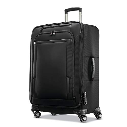 Black Carry-On 21-Inch Expandable Softside Luggage with Spinner Wheels T22898
