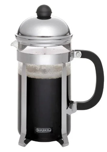 33.8-Ounce Stainless Steel French Press with Glass Carafe W138438