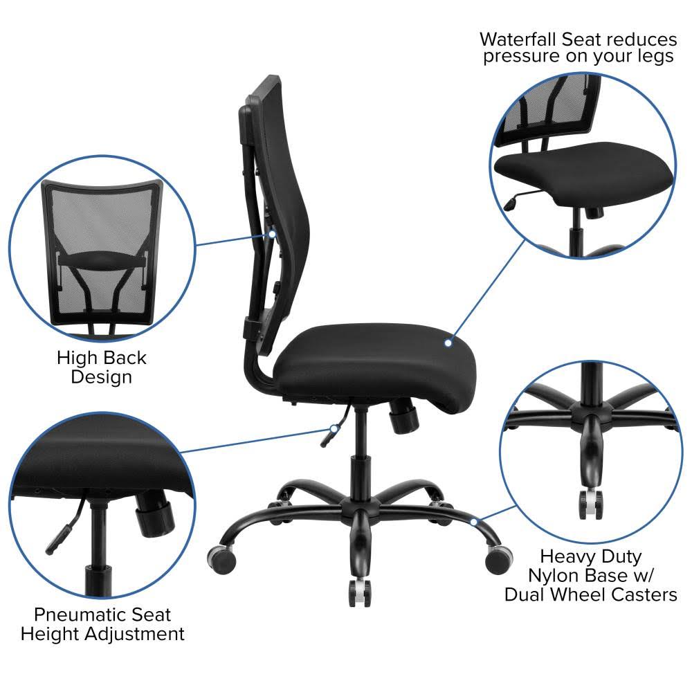 Big & Tall Black Mesh Executive Swivel Office Chair Z78318