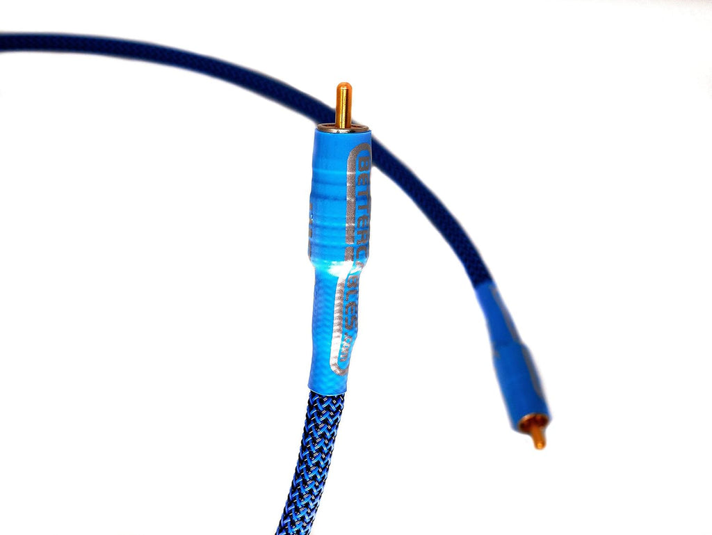 Blue Silver Copper Hybrid Low-Capacitance Coaxial Cable 6 Feet E57406
