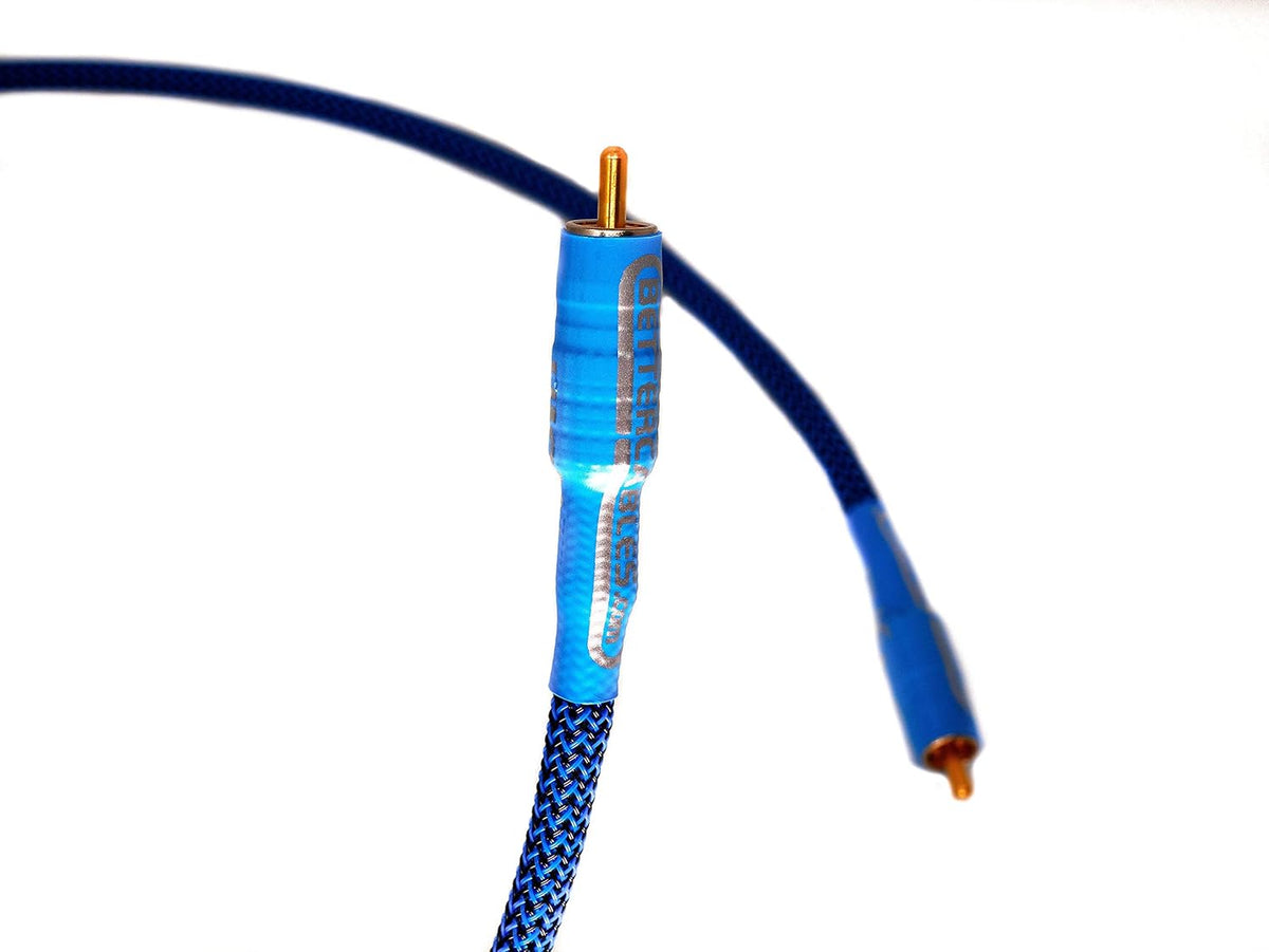 Blue Silver Copper Hybrid Low-Capacitance Coaxial Cable 6 Feet E57406