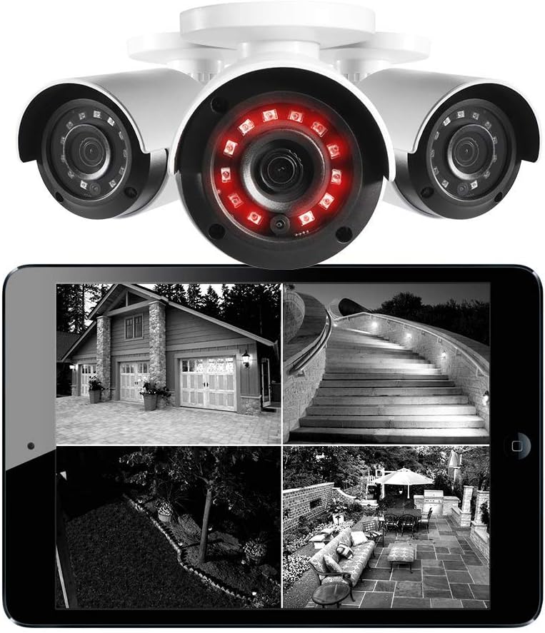 1080p HD 4 Camera 1TB 8 Channel DVR Security Camera System B62304