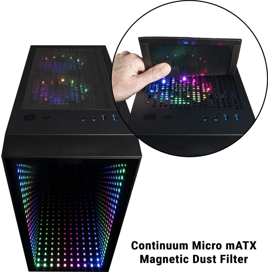 Micro ATX Gaming Desktop Case with Tempered Glass Door R897