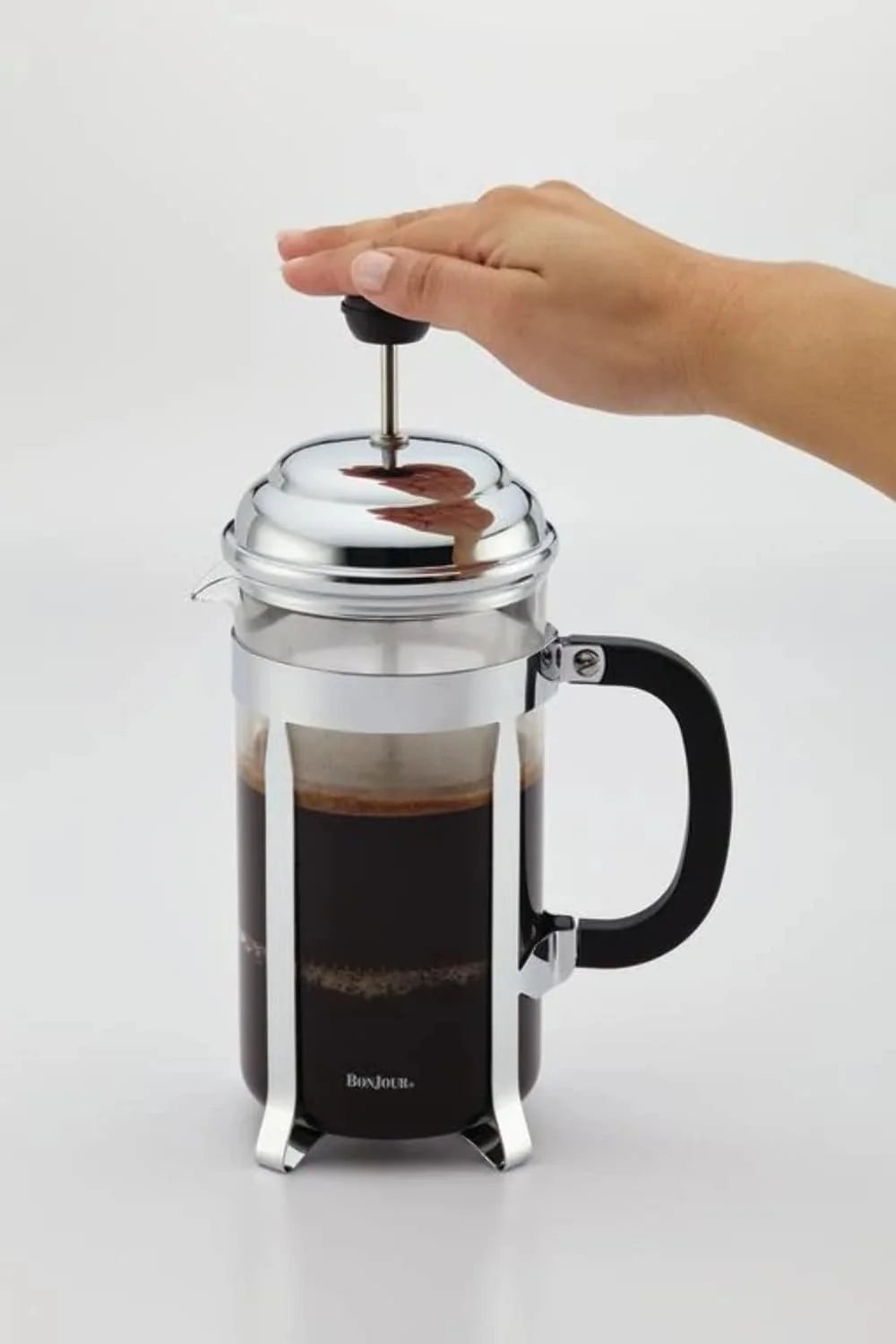 33.8-Ounce Stainless Steel French Press with Glass Carafe W138438