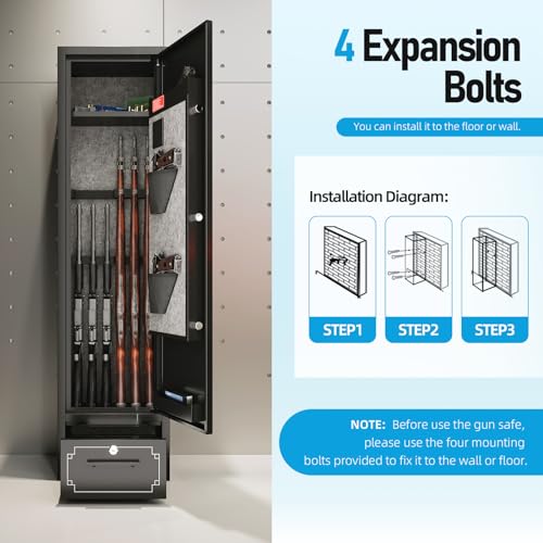6 Gun Safe with Drawer S8606