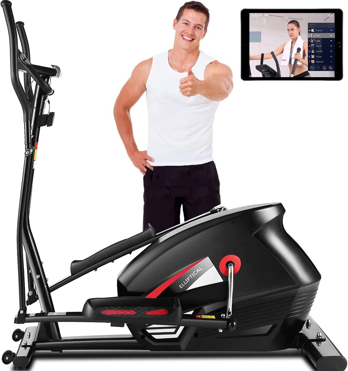 Elliptical Machine with Magnetic Resistance and 390 lbs Weight Capacity A523776