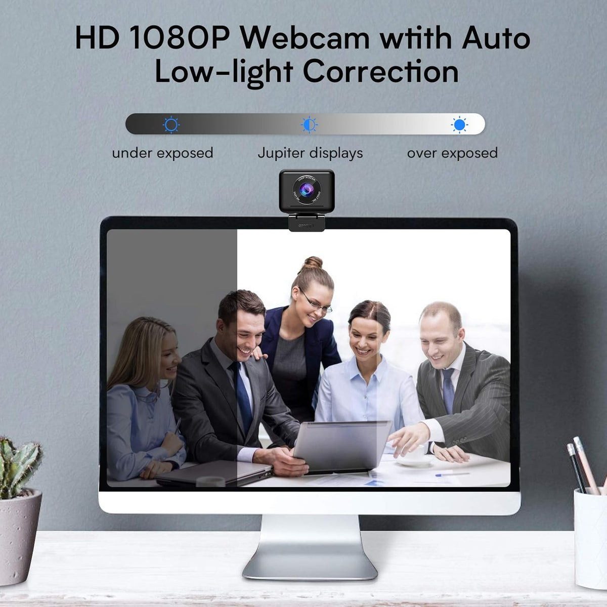 1080P Webcam with Speaker and Mics S2160