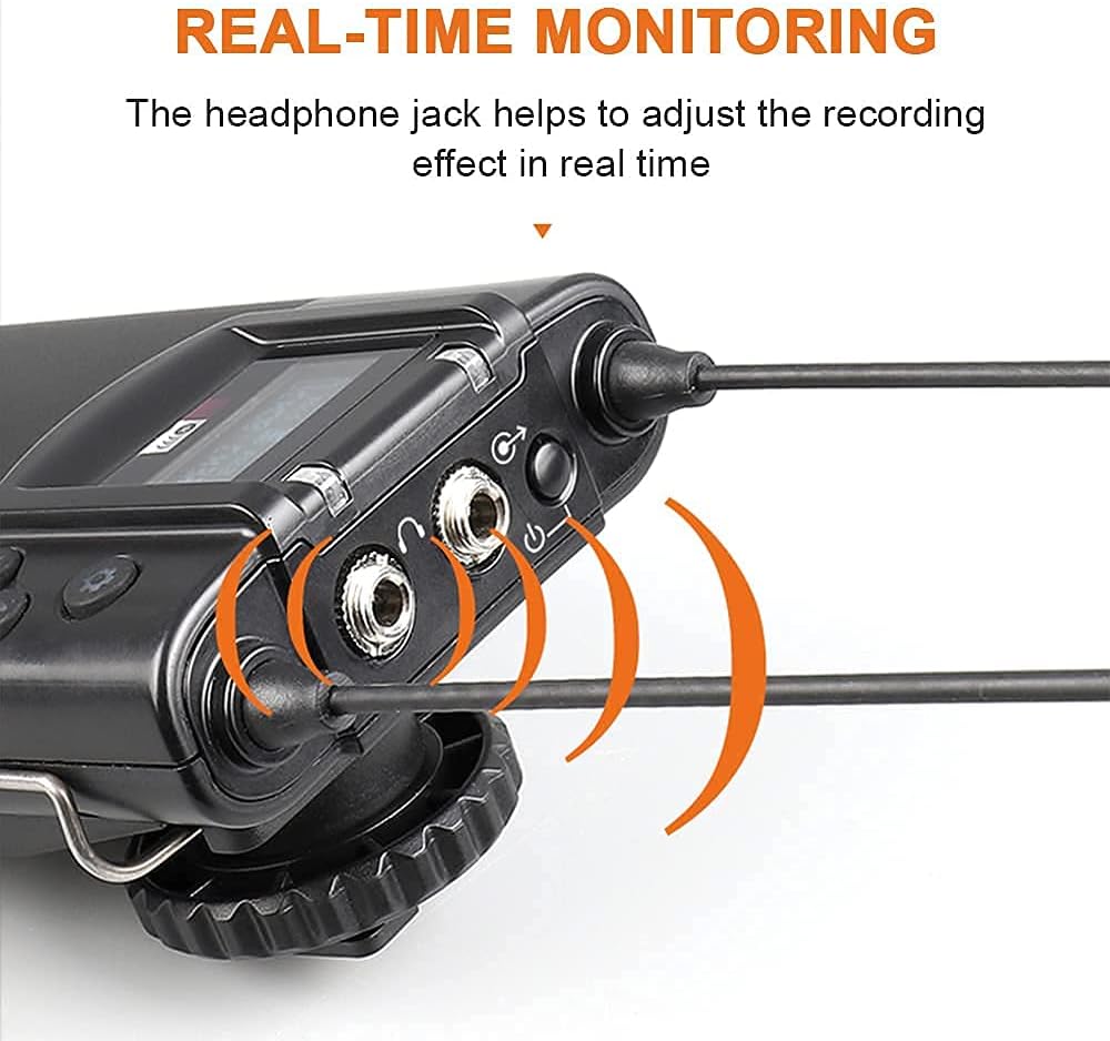 UHF 32-Channel Wireless Lavalier Microphone System with 1 Receiver, 2 Transmitters and 2 Lapel Mics E578