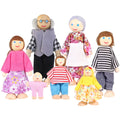 Wooden Dolls Playset Set of 7 People F486