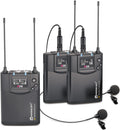 UHF 32-Channel Wireless Lavalier Microphone System with 1 Receiver, 2 Transmitters and 2 Lapel Mics E578