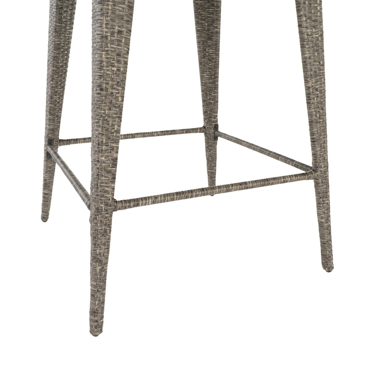 Square Wicker Bar Table Black C84539
