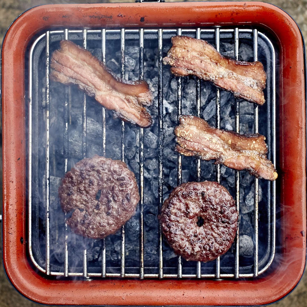 Charcoal Grill with Cool Touch Handles and Bamboo Serving Board H651450