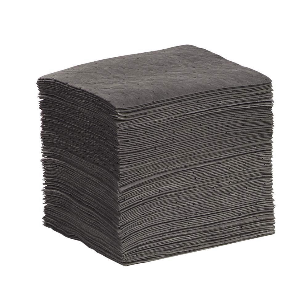 Heavyweight Polypropylene Absorbent Mat Pad, Gray, Pack of 100 Y177779
