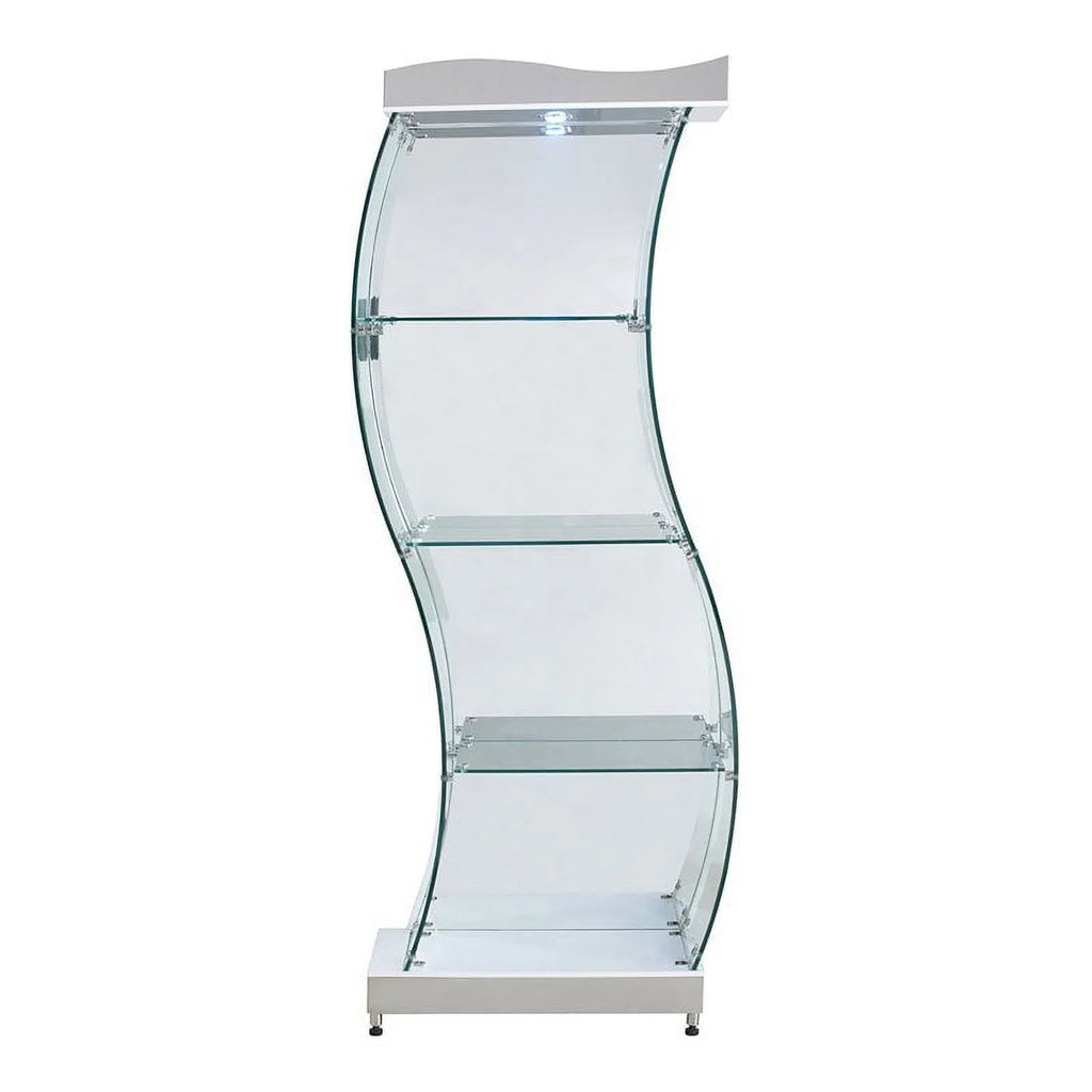 35.6" Steel and Glass Curio Cabinet O338