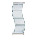 35.6" Steel and Glass Curio Cabinet O338