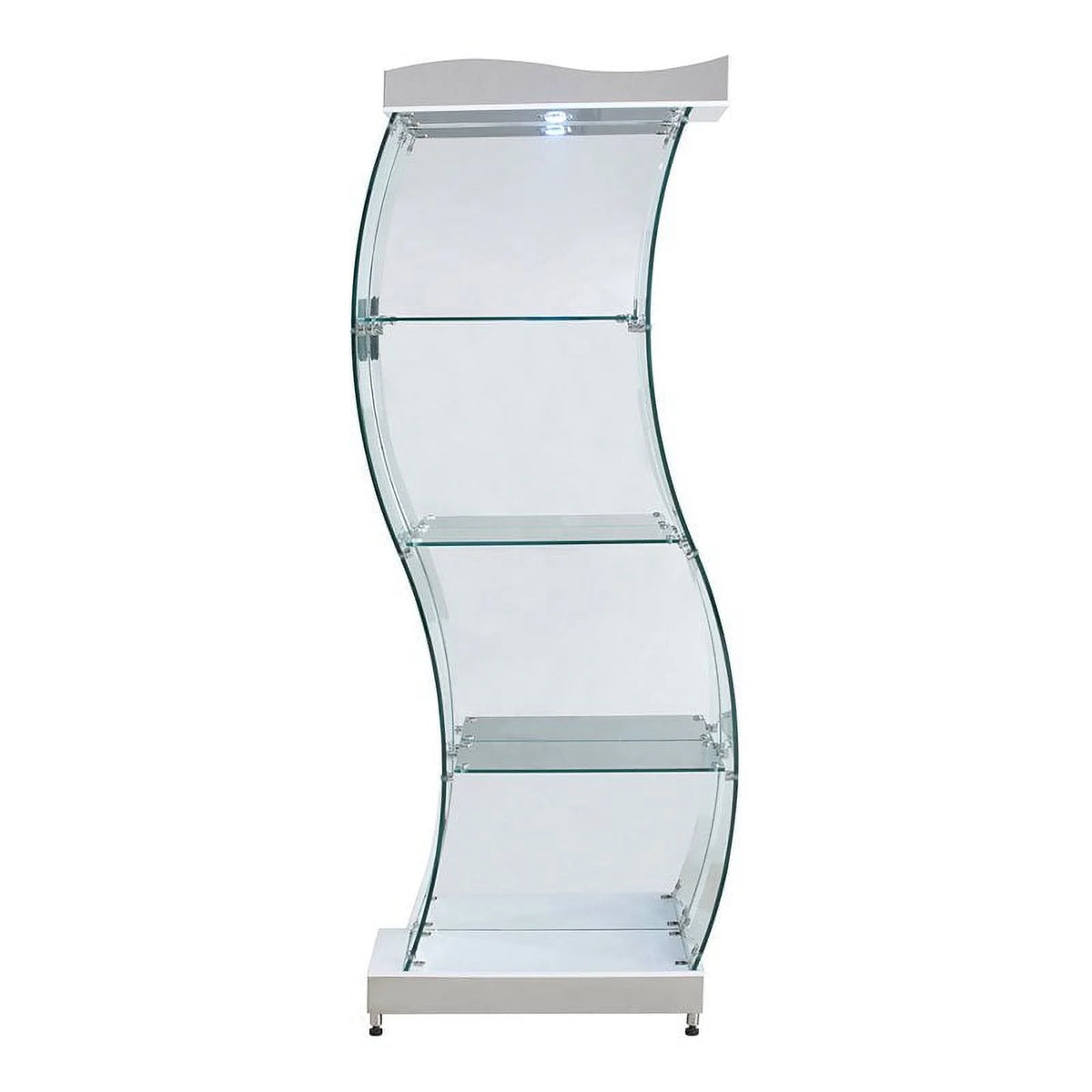 35.6" Steel and Glass Curio Cabinet O338