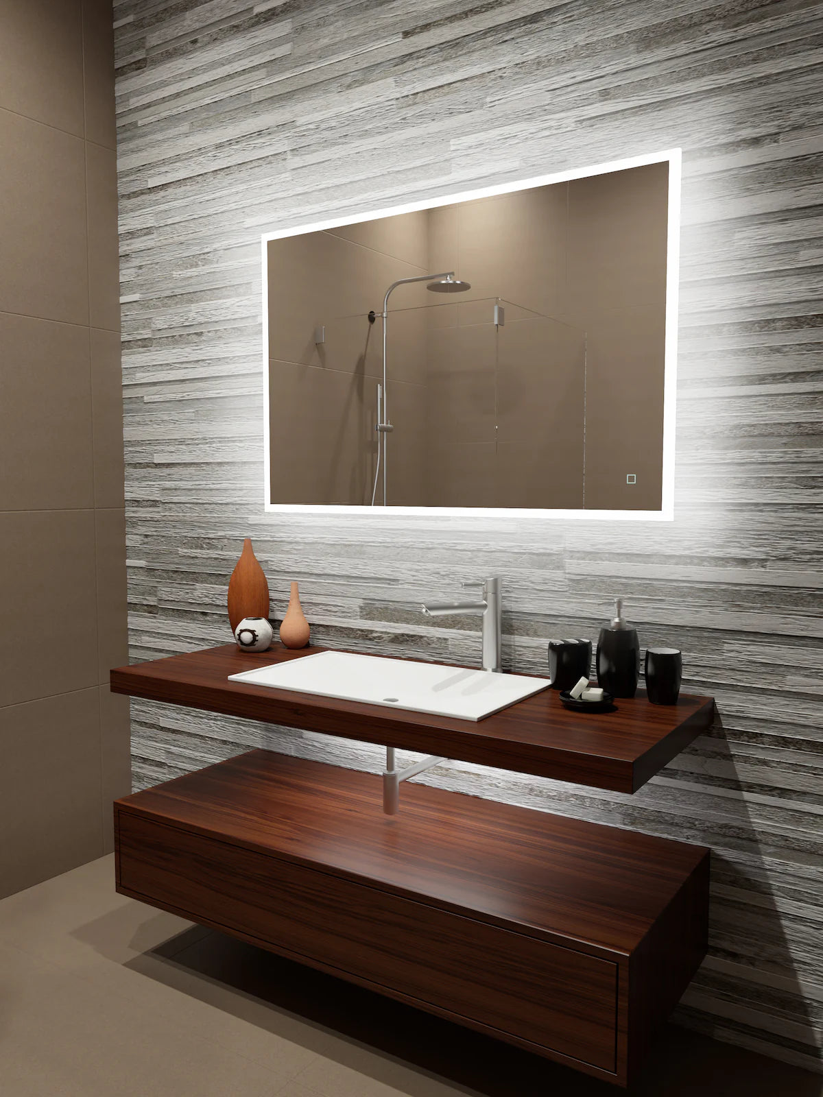 48 x 32 Rectangle Edge Lit Mirror F851635