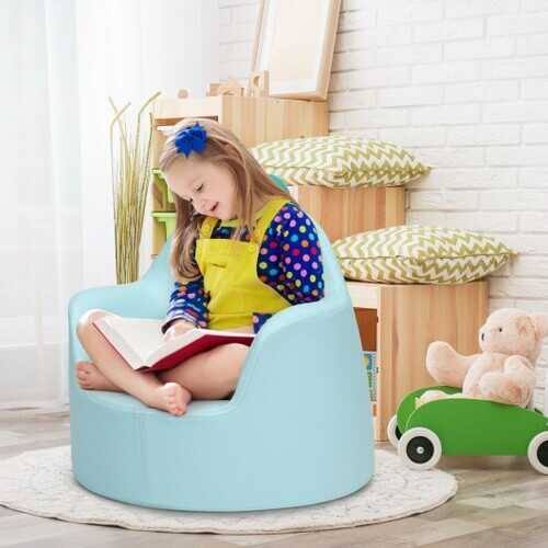 Blue Kids Cartoon Sofa Armchair Couch N482