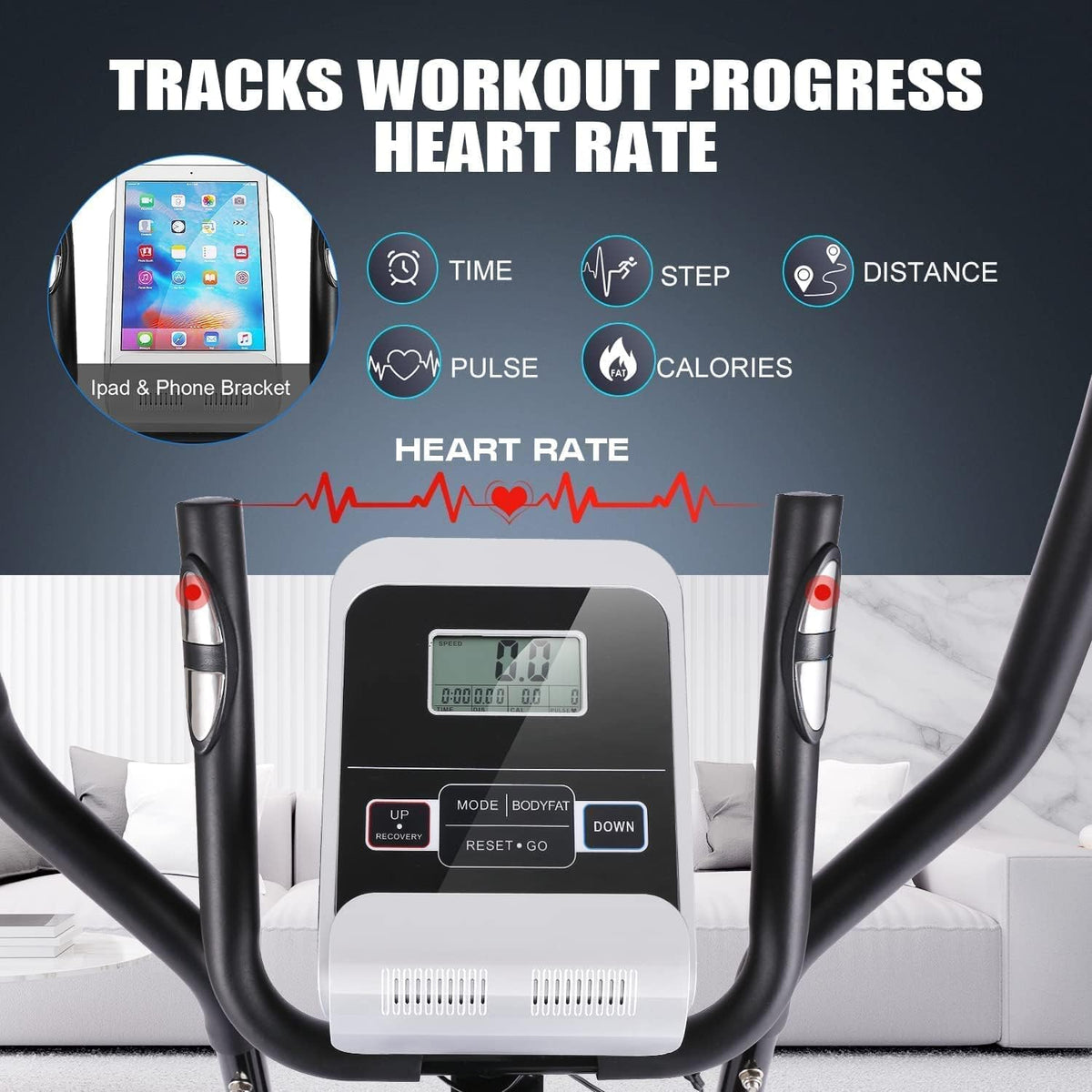 Elliptical Machine with Magnetic Resistance and 390 lbs Weight Capacity A523776