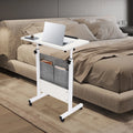 Adjustable Rolling Laptop Desk with Storage Q254