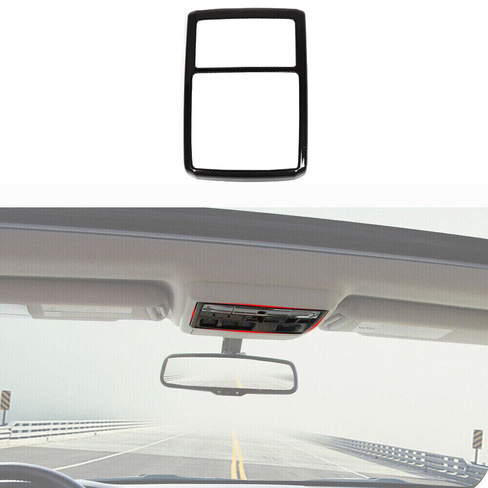 Carbon Fiber Reading Light Lamp Cover Frame Trim Bezels Z962808