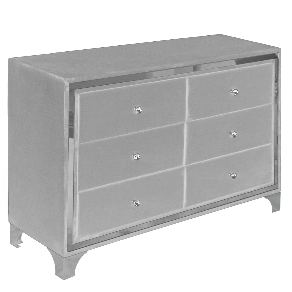 Gray Velvet Double Dresser Y30507