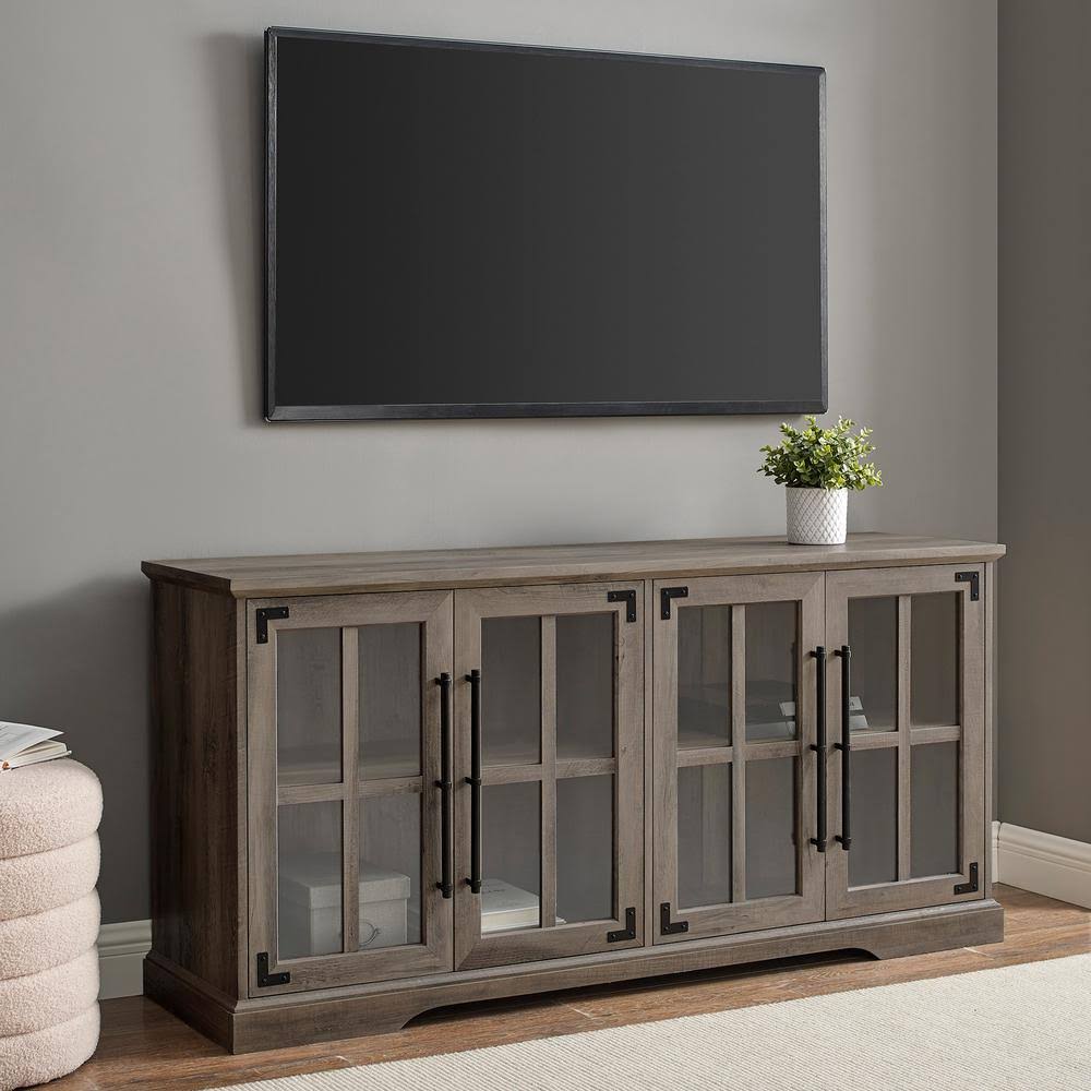 White 60 inch 2 Door Media Cabinet M8429