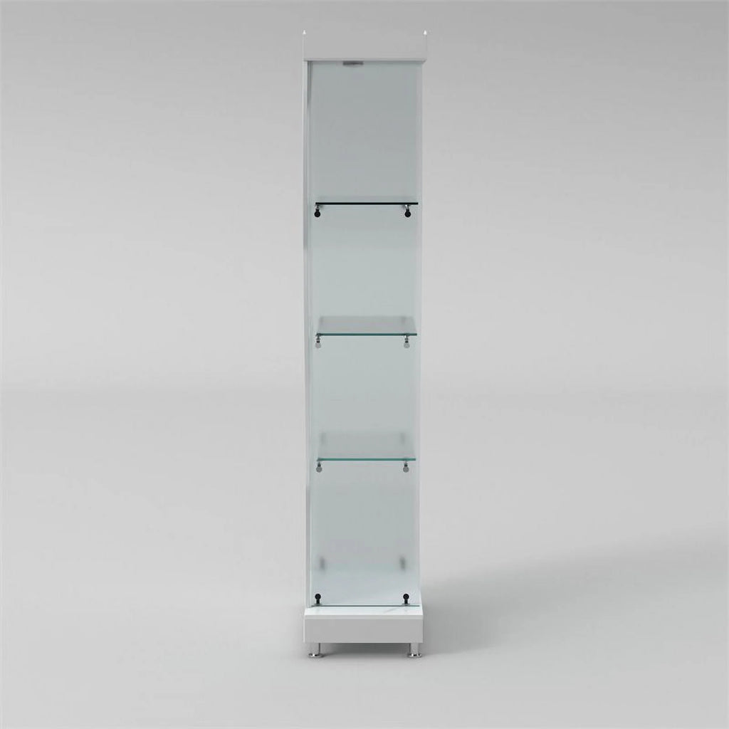 35.6" Steel and Glass Curio Cabinet O338
