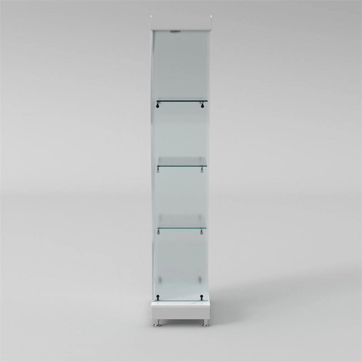 35.6" Steel and Glass Curio Cabinet O338