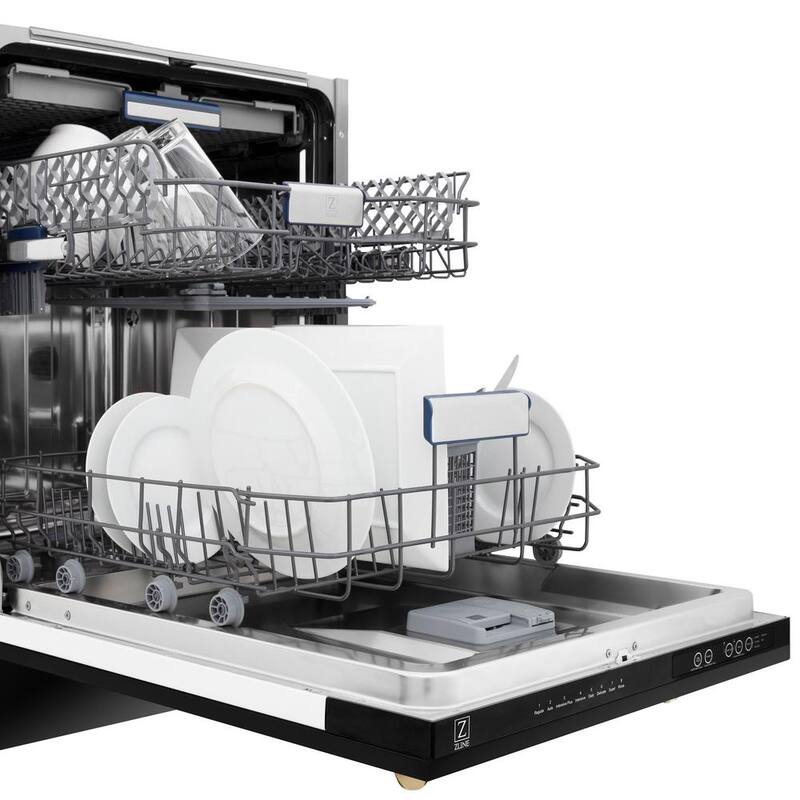 18 in. 8-Cycle Tall Tub Dishwasher with 3rd Rack in Black Stainless Steel B66517