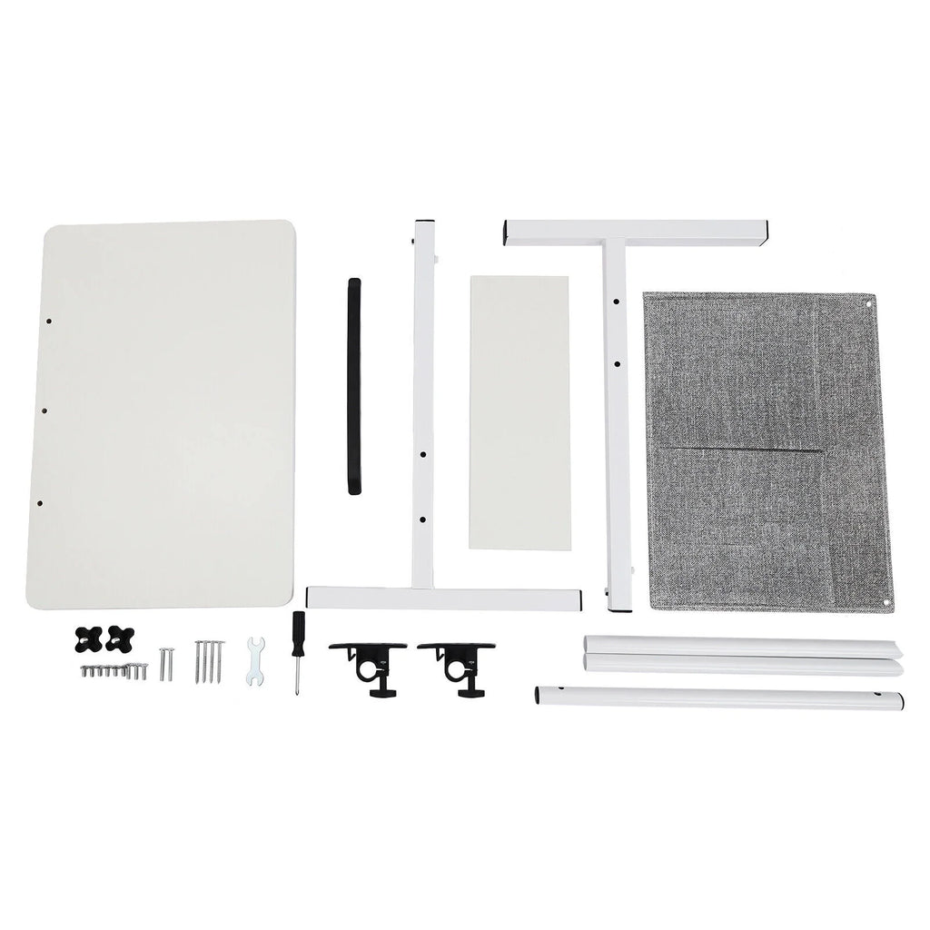 Adjustable Rolling Laptop Desk with Storage Q254