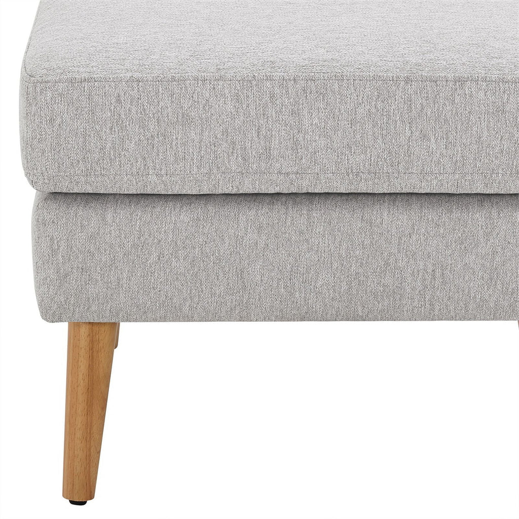 Light Gray Fabric Loveseat with Ottoman P148493