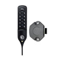 Electronic Cabinet and Locker Lock with Lever Handle with Slam Latch Vertical - Black U6881