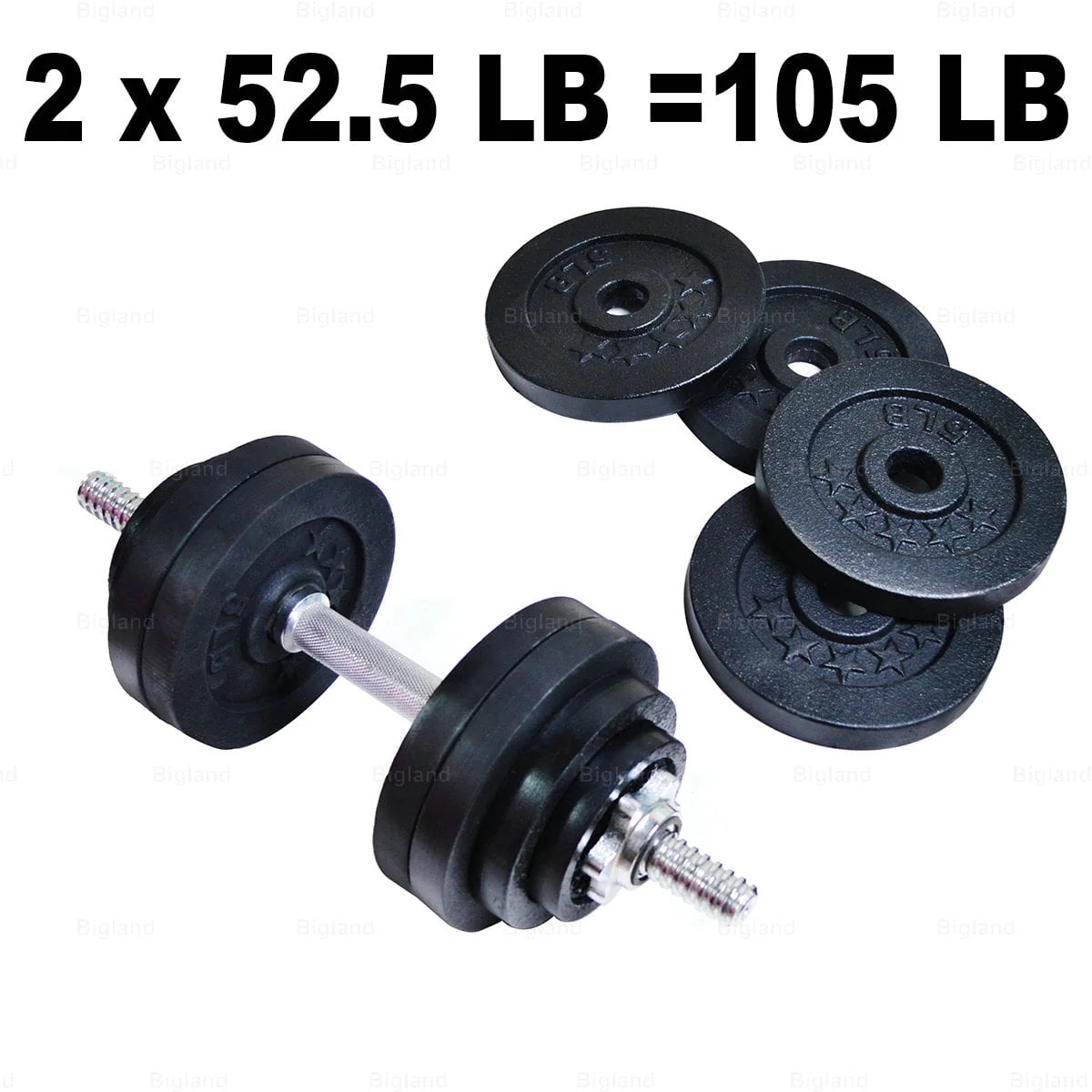 Adjustable Dumbbell Set 105 lbs Black J39790